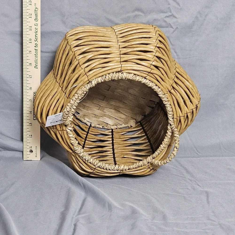 Hobby Lobby Wicker Basket With Handles‎ Natural Rattan Farmhouse Storage